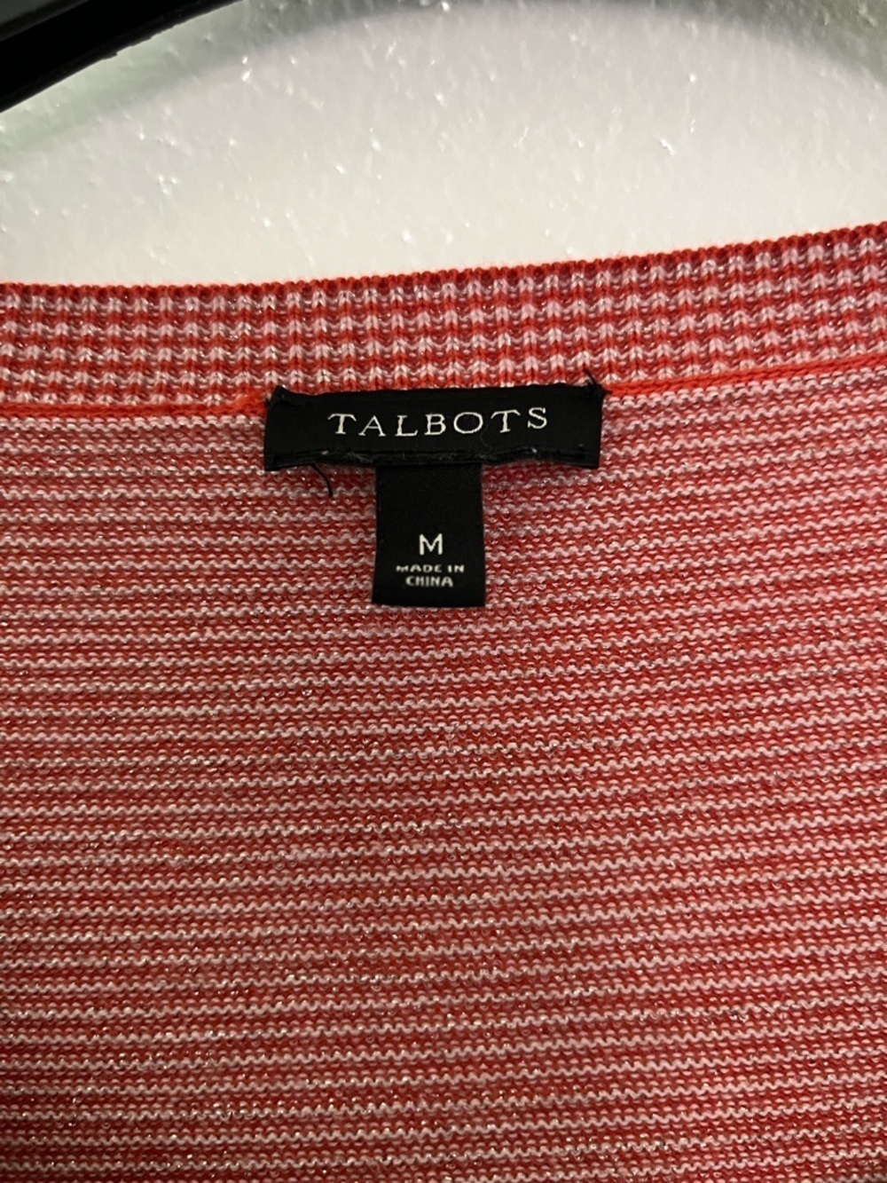 Talbots Rose-Striped Button Cardigan - Picture 3 of 7